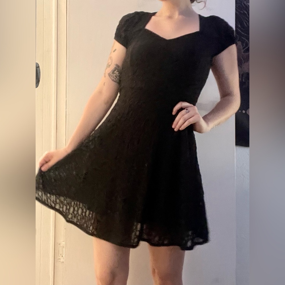 Arizona Jean Company Black Fit and Flare Mini Dress